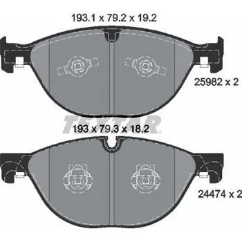 Brzdová destička Sada brzdových destiček, kotoučová brzda TEXTAR 2598201