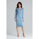 Obálkové šaty K477 Blue Velikost: L