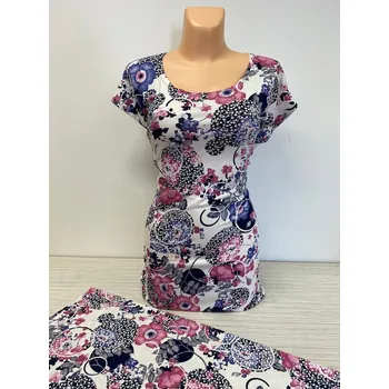 Dámský kostýmek Růžovo fialový kostýmek na léto ASA, Barva Tyrkysová, Velikost XXXL56, Materiál 96% Viskoza 4% Lycra