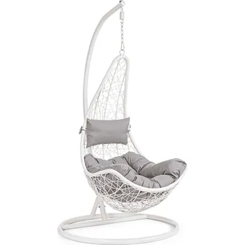 BIZZOTTO závěsné houpací křeslo AMIRANTES v bílo-šedém provedení