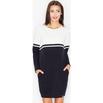 Dámské šaty Dámské černo-béžové šaty M510 black ecru Velikost: L