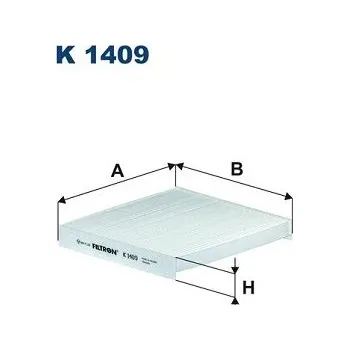 Ventilátor topení a klimatizace Filtr, vzduch v interiéru FILTRON K 1409