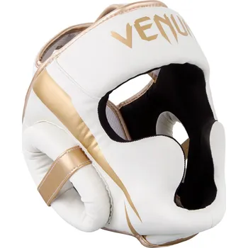 Chránič hlavy Box/MMA přilba Venum Elite - White/Gold