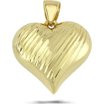 Přívěsek Lillian Vassago Zlatý přívěsek s gravírem Srdce LLV66-GP153Y