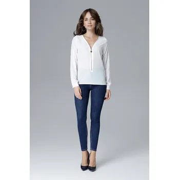 Dámská halenka Smetanová blůza se zipem L023 Velikost: S