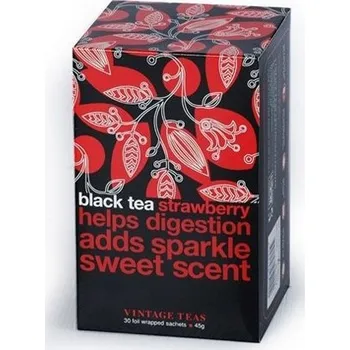 Vintage Teas Černý čaj s jahodou 30 x 1,5 g