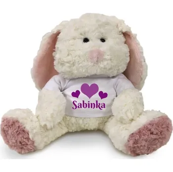 plyšák Králík s potiskem Jméno