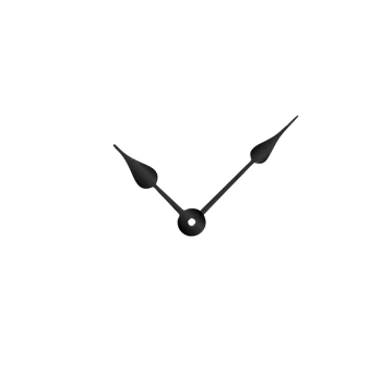 Hodiny Černé klasické hliníkové ručičky na hodiny 73 mm | 53 mm