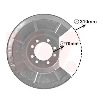 Brzdový kotouč Ochranný plech proti rozstřikování, brzdový kotouč VAN WEZEL 5942373