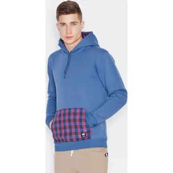 Pánská mikina Pánská mikina se vzorovanou kapsou V014 Blue Velikost: XL
