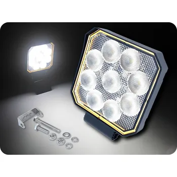 Pracovní světlo LED pracovní světlo 20W, 1133lm, hranaté, 9xLED, 12V/24V [L0177]