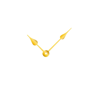 Hodiny Zlaté klasické hliníkové ručičky na hodiny 73 mm | 53 mm