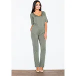 Olivový overal odhalující záda M262 Velikost: L