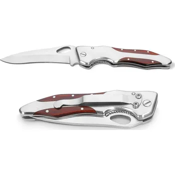 Multifunkční nůž LAWRENCE. Kapesní nůž z nerezové oceli a dřeva bez potisku 2500 bez potisku bez potisku