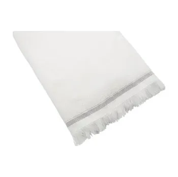 Bavlněná osuška White Grey Stripes 180x100 cm