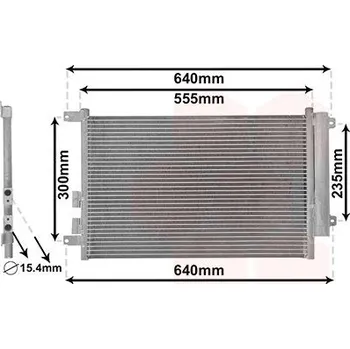 Výparník klimatizace Kondenzátor, klimatizace VAN WEZEL 01005088