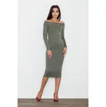 Elegantní olivové šaty M558 Velikost: XL