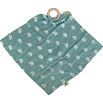 látková plena OB Designs Plenka s kroužkem 40x40, Ocean / Shell Print