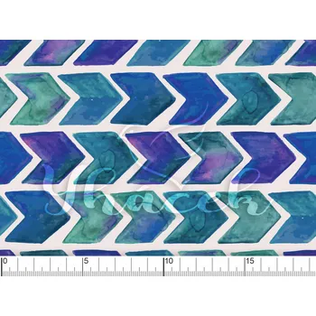 Zakázkový tisk, softshell, kočárkovina... Modré šipky Látky k tisku: Microfirba