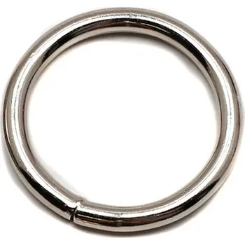 Kovový kroužek stříbrný, průměr 25mm