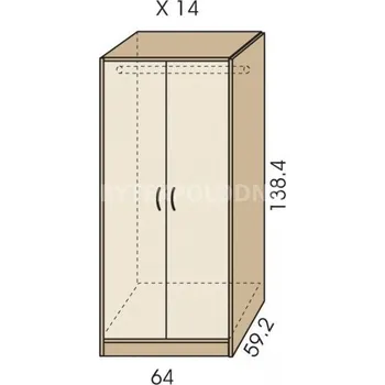 Šatní skříň Šatní skříň JIM 5 X 14