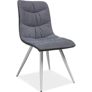 Jídelní židle Židle jídelní bílá/šedá EVITA