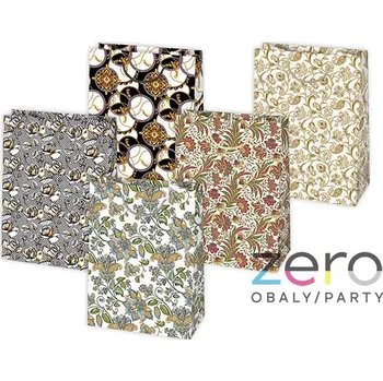 Dárková taška Taška papírová dárková 34,5x48x13 cm (lak) - vzory (mix)