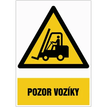 Značení Značka Pozor vozíky, samolepicí fólie, 210 × 297 mm