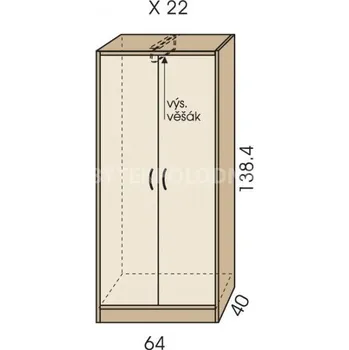 Šatní skříň Šatní skříň JIM 5 X 22