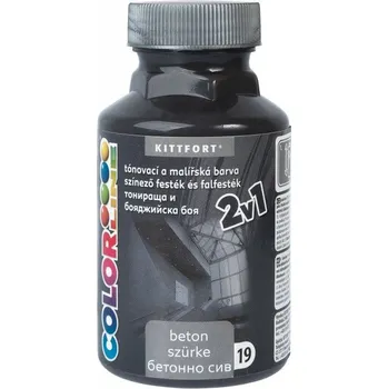 barva na zeď Kittfort ColorLine 2v1 tekutá tónovací a malířská barva 19 beton 350 g