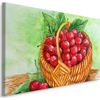 Obraz MyBestHome BOX Plátno Košík Třešní Varianta: 30x20