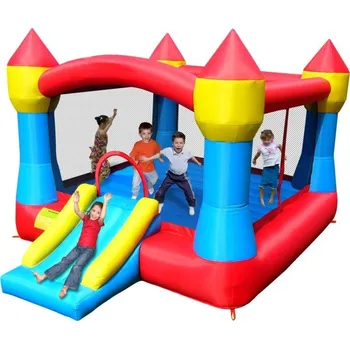 Skákací hrad Happy Hop Extra velký skákací hrad Klasik XXL se sluneční clonou Happy Hop