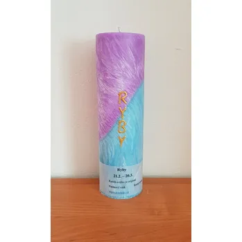 Svíčka Ryby 21.2. - 20.3., Vůně Meduňka