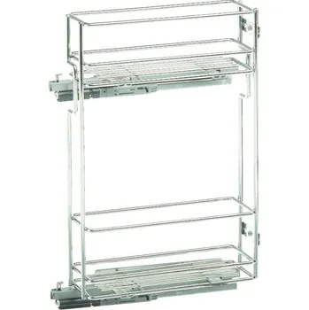 Odpadkový koš VIBO Dvojkoš do horních skříněk STANDARD 150 mm / Chrom Levý 150 mm 300 mm