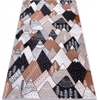 Koberec Makro Abra Dětský kusový koberec FUN Hory Lesy krémový Rozměr: 80x150 cm
