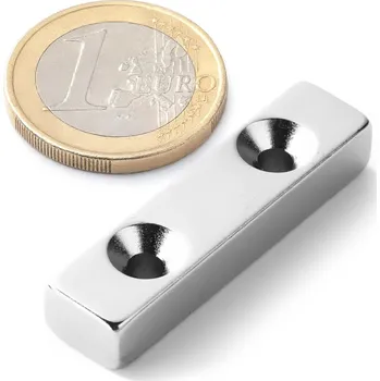 RC vybavení Magnet 40x10x7mm / 2 otvory pro šroub 3,5mm