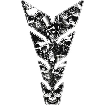 Tankpad PUIG Skull Party Black & White 20594N