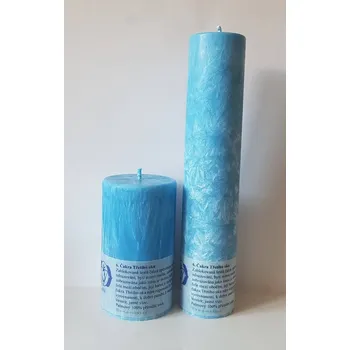 Svíčka 6. Čakra Třetího oka, Druh c) Válec - průměr 6,2cm, výška 10,7cm