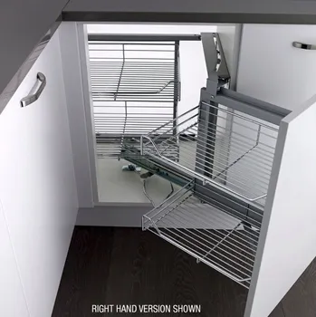Kuchyňská skříňka Kesseböhmer Rohový mechanismus Magický roh s drátěnými koši Pravý 450 mm