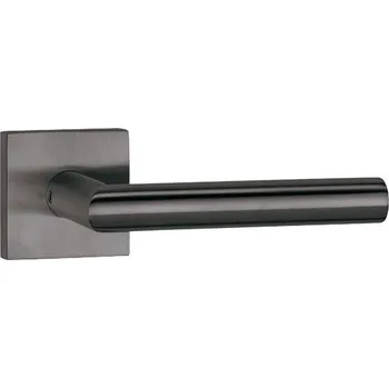 Dveřní kování Hermat Klika z nerezové oceli VISION / antracit Rozeta na bezpečnostní klíč /PZ/