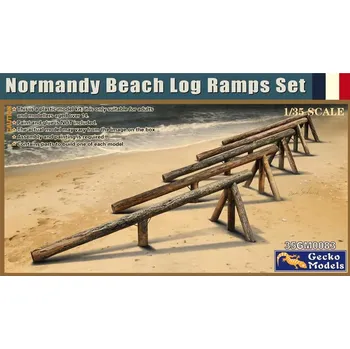 Plastikový model Gecko Models 1/35 Normandy Beach Log Ramps Set