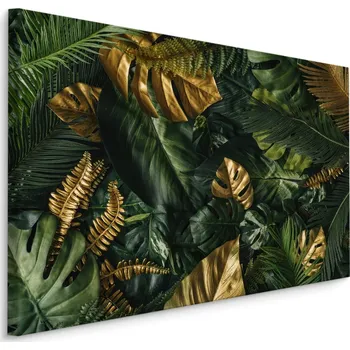 MyBestHome BOX Plátno Barevná Směs Listů Varianta: 90x60