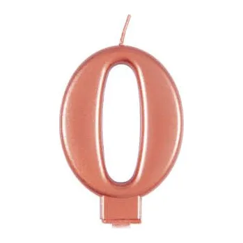 Dortová svíčka Svíčka dortová rosegold metalická 0 (Svíčka dortová rosegold metalická 0)