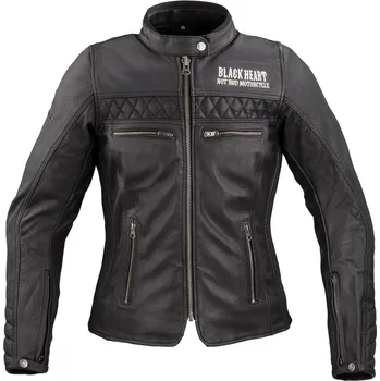 Moto bunda W-TEC Black Heart Dámská kožená moto bunda Raptura černá - L