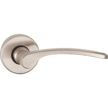 Dveřní kování Twin Rozetová klika LEKO JULIUS / Nikl kartáčovaný Rozeta na bezpečnostní klíč /PZ/