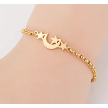 Náramek Náramek s měsícem zlatý