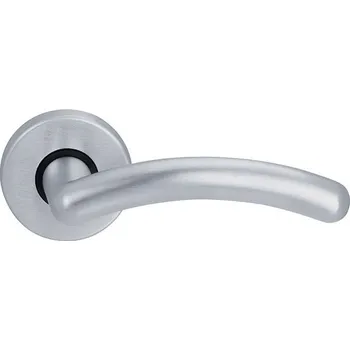 Dveřní kování Twin Rozetová klika LEKO GALA / Matný Chrom Rozeta na obyčejný klíč /BB/