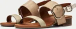 Dámské kožené sandále CHV221690-0023 HISPANITAS multicolor Barva: béžová, Velikost: 40
