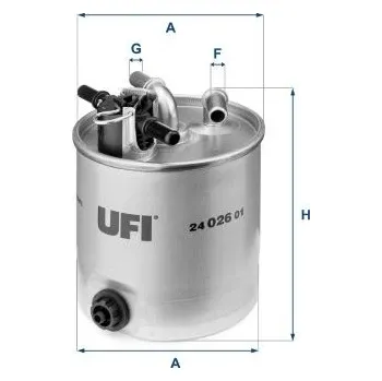 Auto-moto Palivový filtr UFI 24.026.01