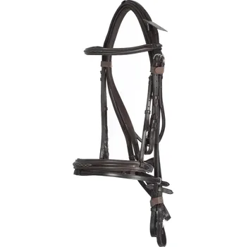 Věšák na sedlo a uzdečku EQUESTRO Uzdečka Deco Equestro, tmavě hnědá COB